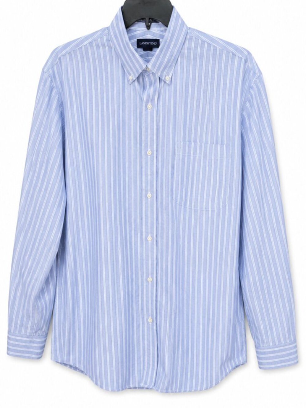 LANDS END Men's Button-Down Stripe Shirt